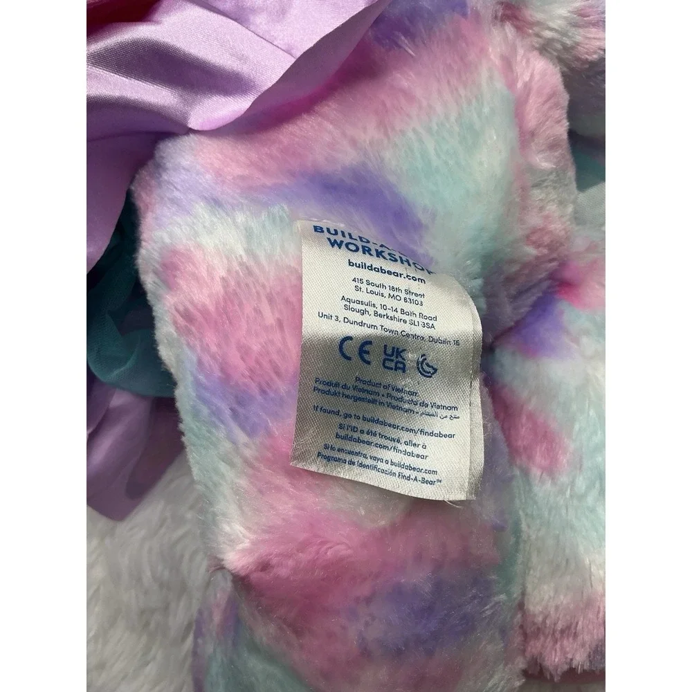 Build A Bear Multicolor Cat with Butterfly Wing Outfit stuffed plush